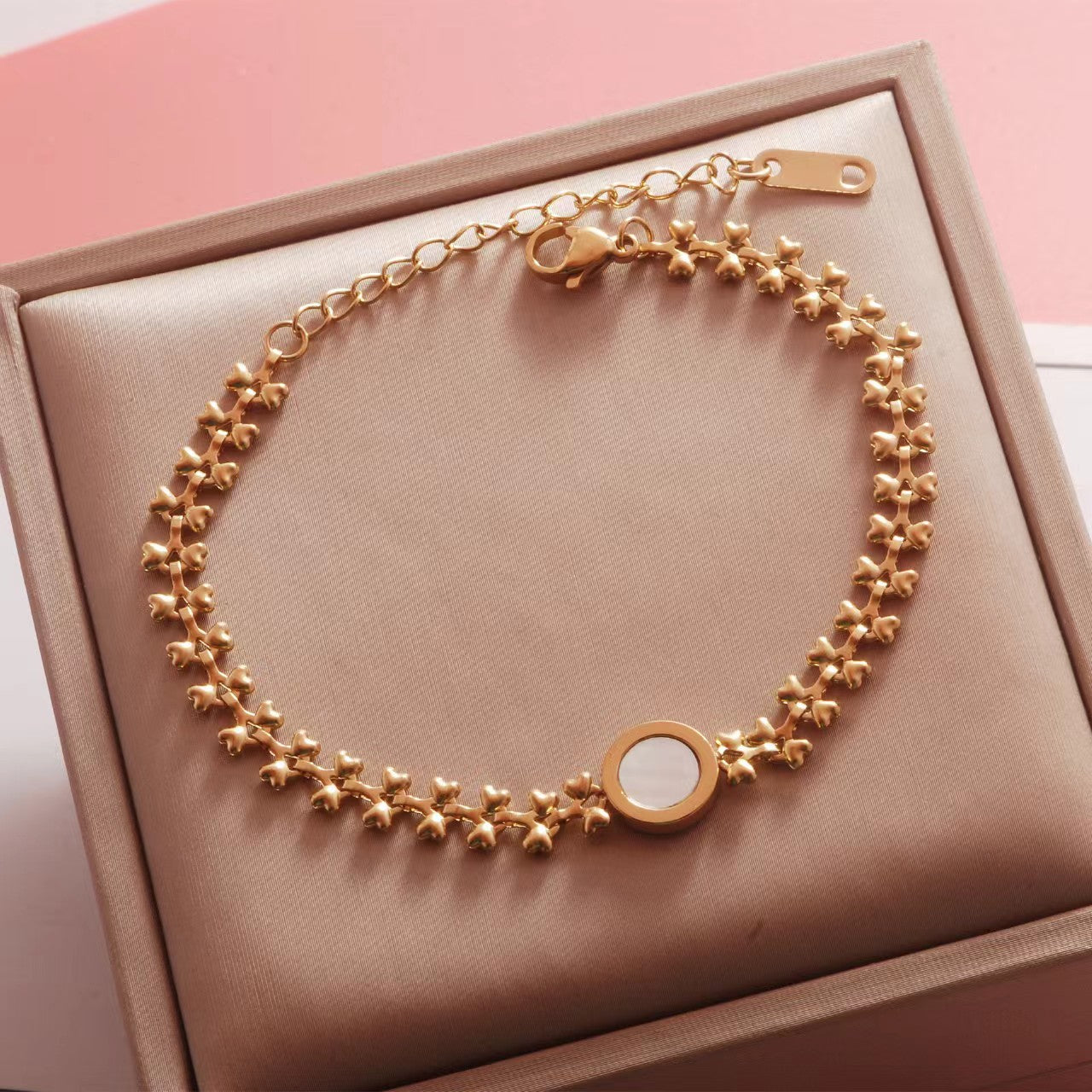 Brazalete de acero de titanio de cadena de doble gruesa de doble gruesa al por mayor